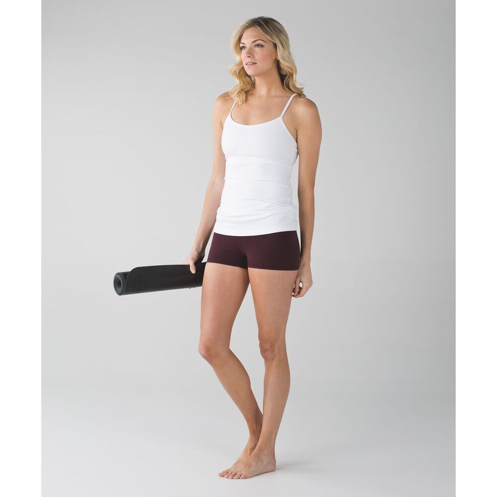 Lululemon Boogie Short Roll Down Full-On Luon Bordeaux Drama Berry Maroon Size 8 - Picture 16 of 16